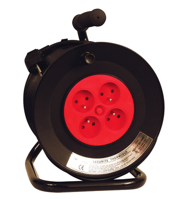 Electricité - Prises, rallonges - Enrouleur électrique mécanique 3 x 1,5 mm² 25 m