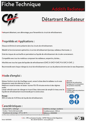 Consommables atelier - Nettoyants - Détartrant radiateur 300 ml