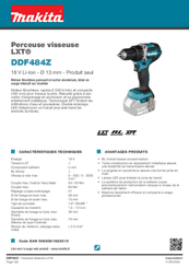 Electroportatifs - Perçeuses, visseuses - Perceuse visseuse LXT