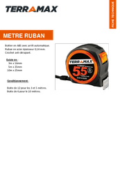 Equipement d'atelier - Mesure - Mètre ruban 5 m