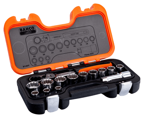 Equipement d'atelier - Outillages à main - Coffret de douilles traversantes - 14 pièces