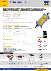 Batteries et accessoires - Chargeurs - Chargeur GYSFLASH 4.12 - 70 Ah