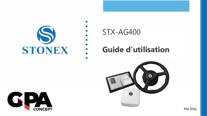 Equipement véhicules - Barres de guidage - Autoguidage tracteur RTK STX-AG400